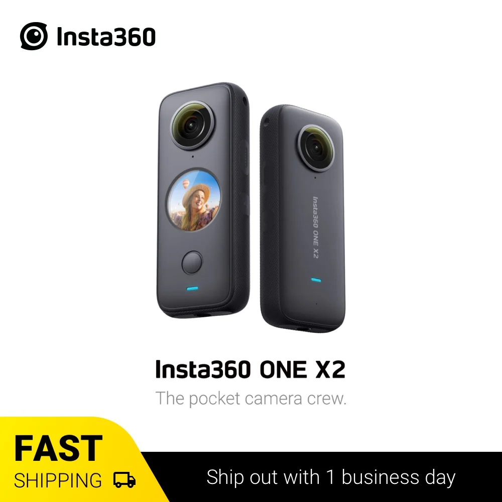 Insta360 ONE X2 360 Degree Waterproof Action Camera 5.7K Stabilization Touch Screen AI Editing Live Streaming Webcam | Электроника