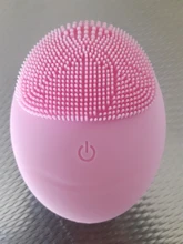 Eléctrica de silicona cepillo Facial cara cepillo de limpieza Sonic limpiador con vibraciones profundo lavado limpieza de poros de la piel masajeador