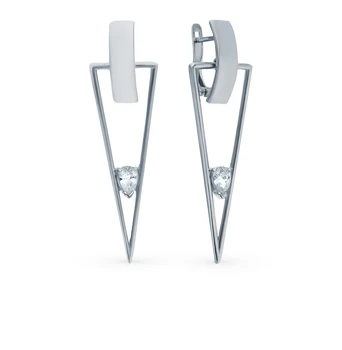 

Silver earrings with cubic zirconia sunlight sample 925