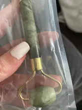 Gua Sha-masajeador de piedra Jade para cara, rodillo de Jade verde para estiramiento Facial, antiarrugas, 2/1 Uds.