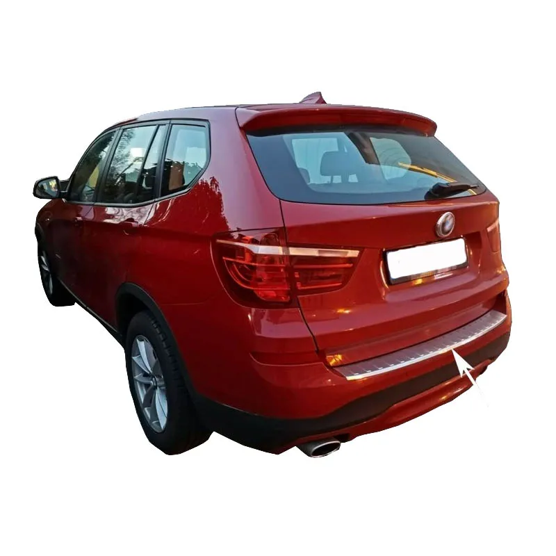 

Chrome Rear Bumper Protector Sill Scratch Guard Cover Stainless Steel fits Bmw X3 II F25 2013-2017