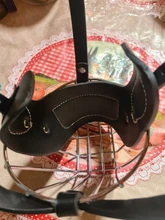 Canasto de alambre de Metal fuerte para perros grandes, bozal para morder, antimordedura, negro/marrón