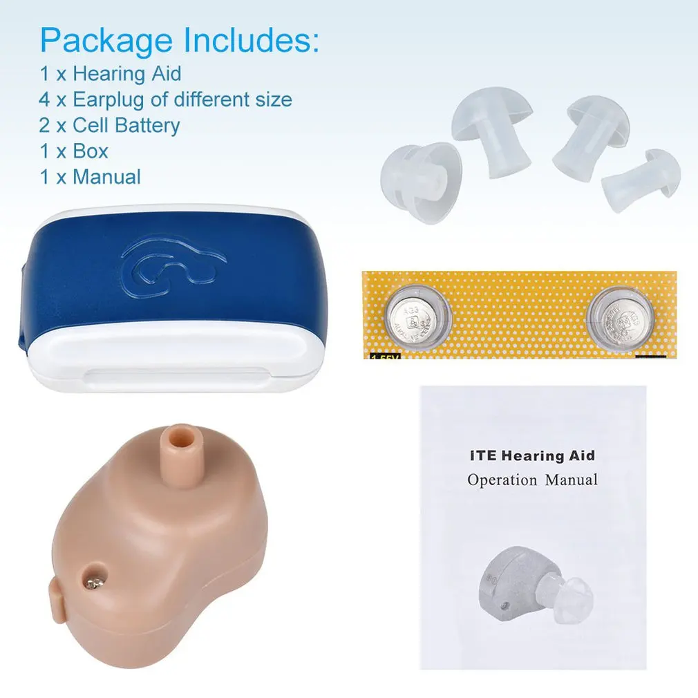K80 Hearing Aids Sound Amplifier Noise Reduction Frequency Adjustment Ear Hearing Aid For The Elderly For Deafness