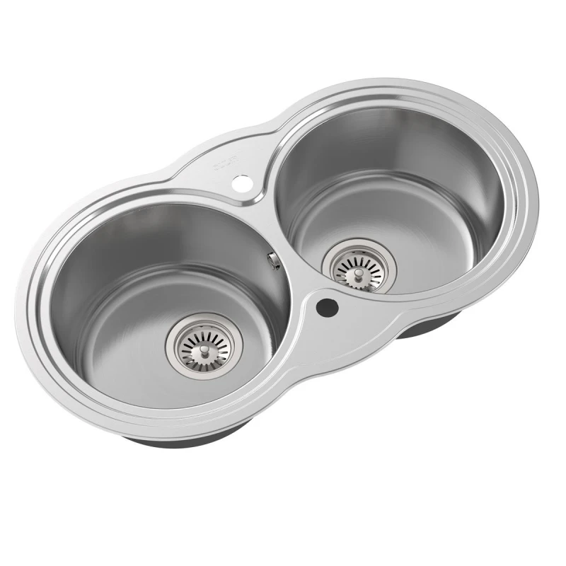 Кухонная мойка Oulin OL-362. Две чаши. Нержавеющая сталь. Шумопоглощающие накладки.