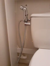 Faucet Hose Tank-Hooked-Holder Shower-Sprayer T-Adapter Bidet Toilet Bathroom Brass Easy-Install