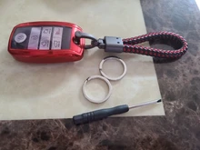 LLavero de cuero tejido a mano de alta calidad para coche, hebilla de herradura giratoria de 360 grados, joyería Soporte para Llaveros colgante de bolsa auténtica