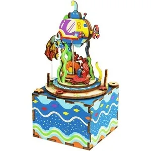 Деревянный 3D конструктор Robotime Музыкальная шкатулка *Under The Sea*