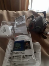 Máscara de Gas 8 en 1 con gafas de seguridad, respirador de Gas de media cara para pintura, pulverización, pulido, seguridad en el trabajo, 6200