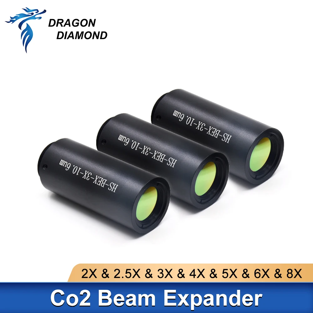 Co2 Laser Fiber Beam Expander 10600nm 2X 2.5X 3X 4X 6X 8X Galvanometer For Laser Marking Machine