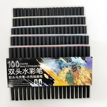 Акварельные Маркеры Набор ручек 48 60 72 100 цветов Эскиз маркер для детей граффити эскиз профессиональная кисть для рисования; ручка для художественных принадлежностей