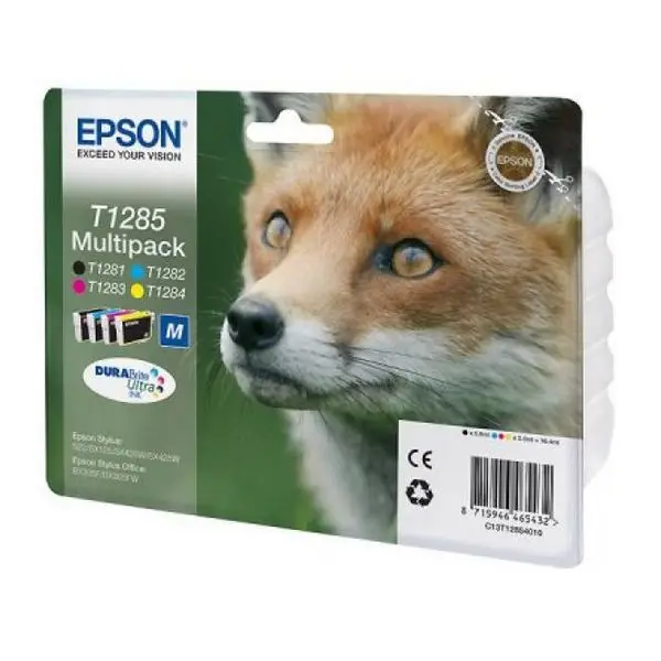 Чернильный картридж Epson C13T12854010 черный желтый голубой пурпурный