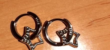 Pendientes de aro de Plata de Ley 925 para mujer, colgante de estrella hueco de circón Simple, joyería para mujer, regalos de fiesta, S-E786