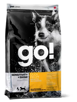 

GO! SENSITIVITY + SHINE with duck and овсянкой for puppies and dogs, Duck, 2, 72 kg.