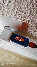 Medidor de voltaje de corriente de carga móvil, Mini cargador USB, médico, voltímetro, amperímetro, color azul transparente
