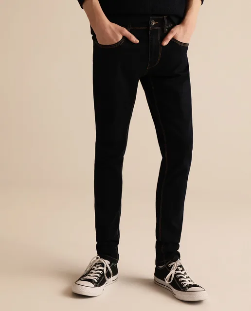 Green Coast Pantalones Vaqueros Pantalones Largos de los Hombres Ajustado Negro Azul Streetwear Cinco Bolsillos Básica Cómodo Causal de Hombre Moda de El Corte Inglés|Pantalones vaqueros| - AliExpress