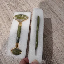 Rodillo de Jade Xiuyu Gua sha de piedra Natural, tablero raspador Guasha, conjunto de cuarzo, herramienta de masaje Facial, Estiramiento Facial, masajeador antiarrugas Delgado