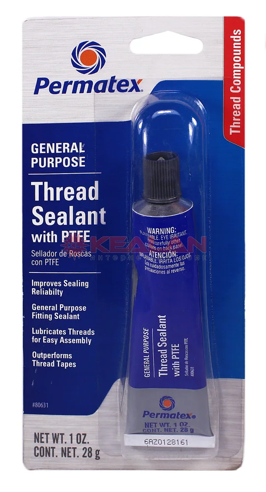 Permatex 80631 sealant for threaded connections with Teflon, 28 ml