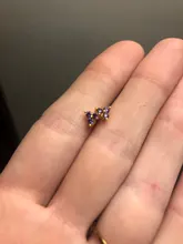 BOAKO Pendientes de Plata 925 Pendientes para las mujeres violeta Pendientes coloridos Pendientes de oro/joyería de Plata Piercing en la oreja de regalo Серьги #20