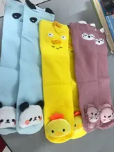 Calcetines de otoño para niños, accesorios para muñecos de dibujos animados, antideslizantes, hasta la rodilla