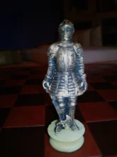 Juego de ajedrez con temática de lucha de Caballeros de la mediana edad, juego de ajedrez portátil de inteligencia de viaje, juego de ajedrez de lujo