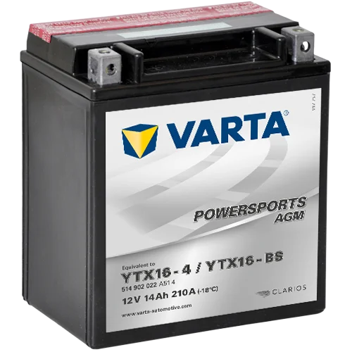 Moto 12v 14ah Ytx16-4/ Ytx16-bs Varta 514902022 Agm Battery - Motorcycle  Battery - AliExpress
