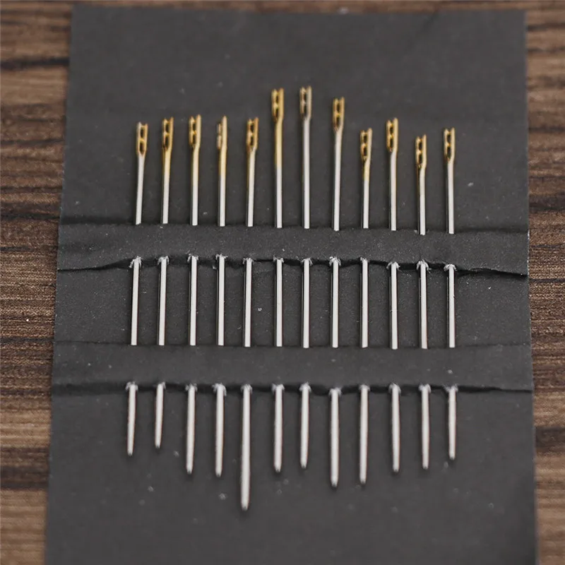 12 шт. игла для пожилых с боковым отверстием Bodkin Threading ручные швейные иглы дома DIY