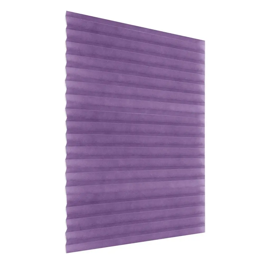 Self-Adhesive Pleated Blinds Curtains Half Blackout Windows For Bathroom Balcony Shades For Living Room Home Window Door - Цвет: Фиолетовый