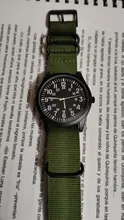 Air Force-reloj con correa de nailon para hombre, cronógrafo deportivo de cuarzo con pantalla de 24H para exteriores