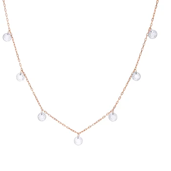

Silver necklace with jewelry crystals sunlight sample 925