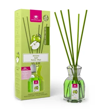 

CRYSTAL CLEAR. Classic Mikado air freshener. Diffuser with rattan rods. Formula without Alcohol. Maximum duration: over 8 weeks.