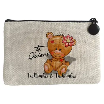 

Purse teddy bear I love you customizable with name