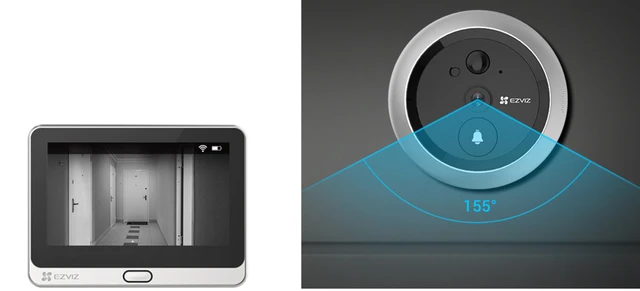 EZVIZ DP2C Wire-free Peephole Doorbell 2MP 1080p PIR Motion