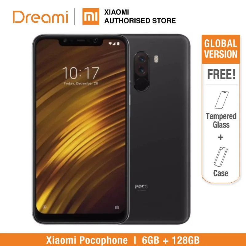 Глобальная версия Pocophone F1 128 ГБ rom 6 ram (абсолютно новая/запечатанная) Мобильный