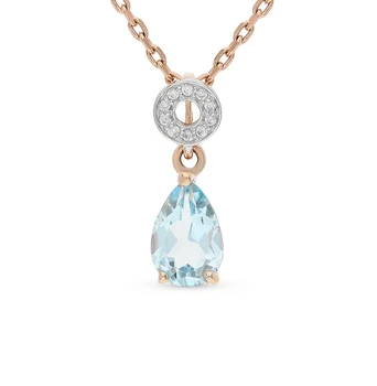 

Gold pendant with Topaz and cubic zirconia sunlight sample 585 test