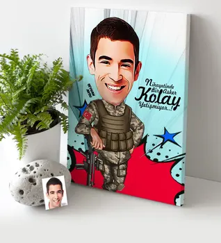 

Personalized Soldier Cartoon Canvas Table (30x50 cm.) 2