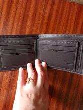 Billetera de cuero de negocios para Hombre, Billetera de marca de lujo, monedero delgado para Hombre, Billetera delgada para tarjetas de crédito, Portafoglio