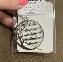 Auxauxme personalizada Birthstone árbol de llaveros de la vida de acero inoxidable miembro de la familia llavero de árbol regalos de cumpleaños para mamá y papá