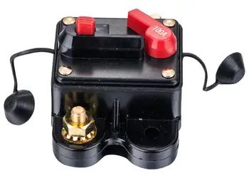 

100A Audio Inline Circuit Breaker Fuse Holder For 12-48V Auto Protection CB01-100A