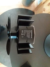 Wood Burner Stove-Fan Fireplace Heat-Powered 4-Blade Log Heat-Distribution Black Home