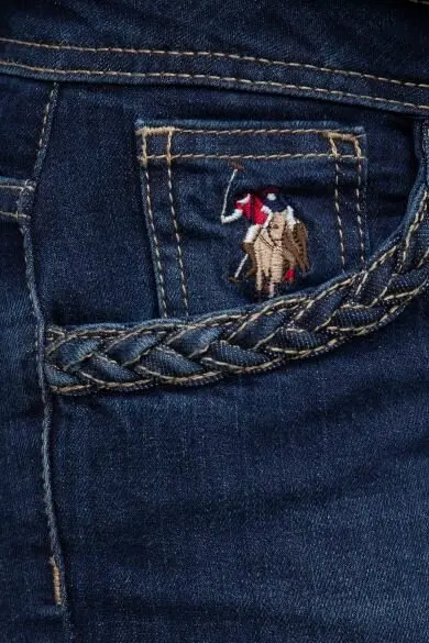 U.S. POLO ASSN. Синий узкие джинсовые штаны