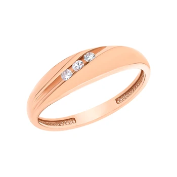

Gold ring with diamonds sunlight sample 585