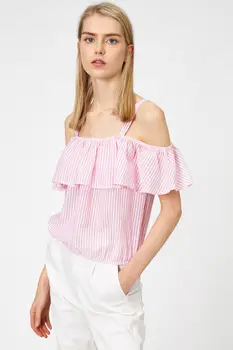 

Koton Women Pink Striped Blouse 0 YAL68077IW