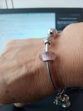 Fine-Jewelry Beads Charms Murano Bracelet Sparkling JIUHAO 925-Silver Women Original