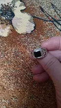 Anillo de navidad plateado para hombre, anillos de esmalte cuadrado y negro, joyería fina, alta calidad, 8-11