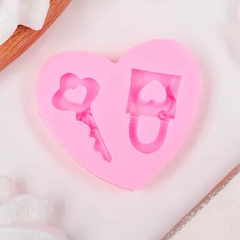 

3845552 mold 5,5*6,3*0,5 cm 'key and замочек', mix color