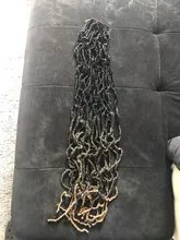 YunRong Nu Bian-pelo de ganchillo de 36 pulgadas para mujer, postizo de Color sintético suave con degradado, extensión de cabello trenzado