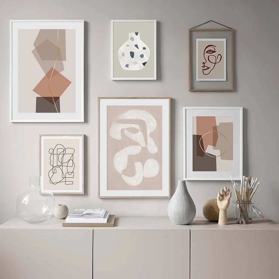 

Abstract Geometric Graphic Scandinavia Canvas Painting Wall Art Picture Poster Print Gallery Living Room Home Decoration Unframe