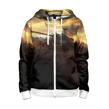 

Children's sweatshirt 3D with zipper tank at sunset