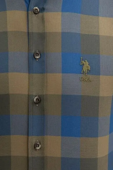 U.S. POLO ASSN. Квадратная Узкая рубашка цвета хаки