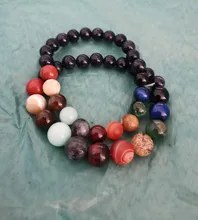 Pulsera de cuentas de ocho planetas para hombre y mujer, brazalete de piedras naturales, universo, Yoga, Solar, chacra, regalos de joyería, envío directo, 2021